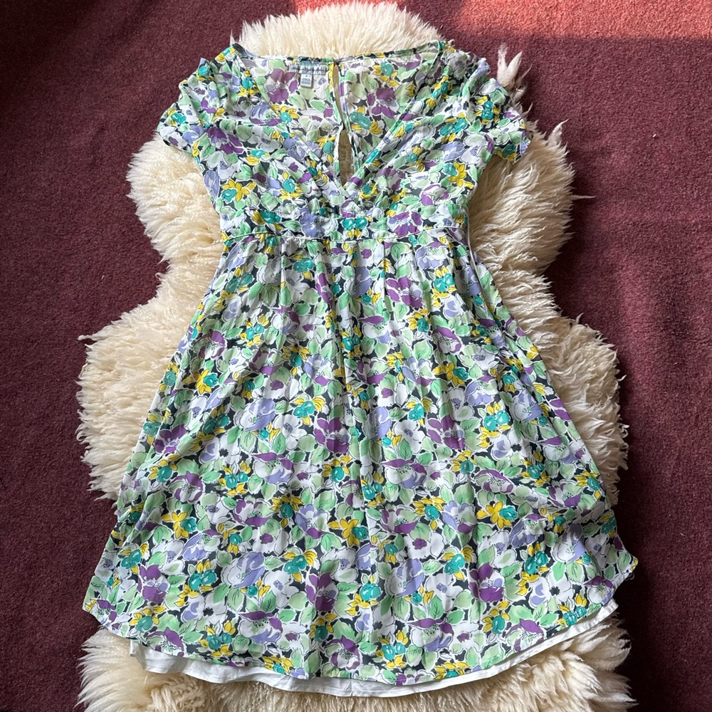 RARE American Eagle Flower Garden Dress HSM3 - Picture 4 of 14